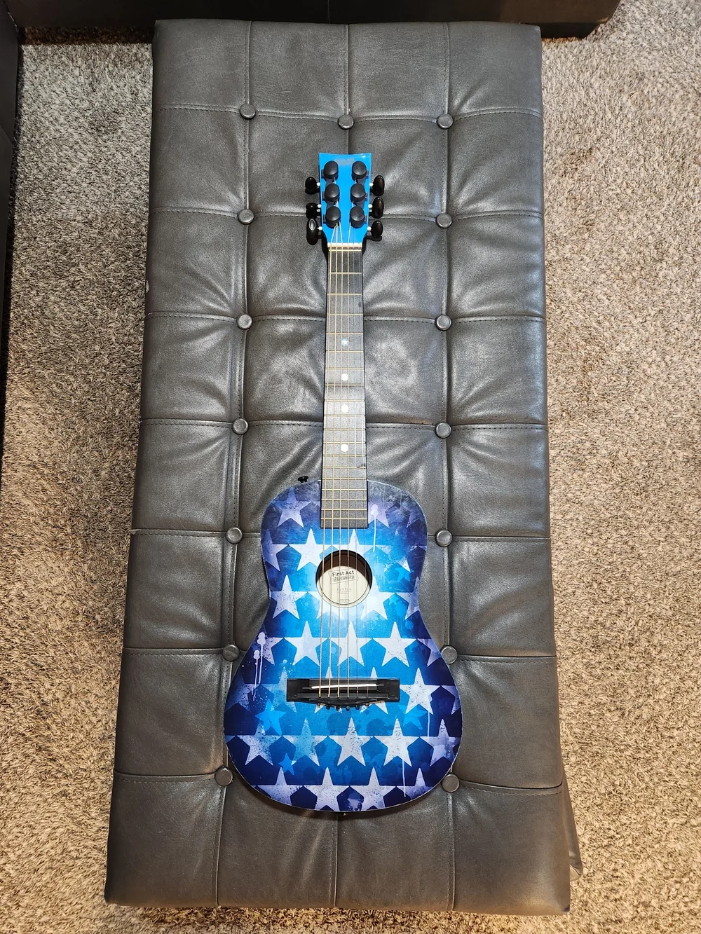 Kids Blue Star Acoustic Toy Guitar -